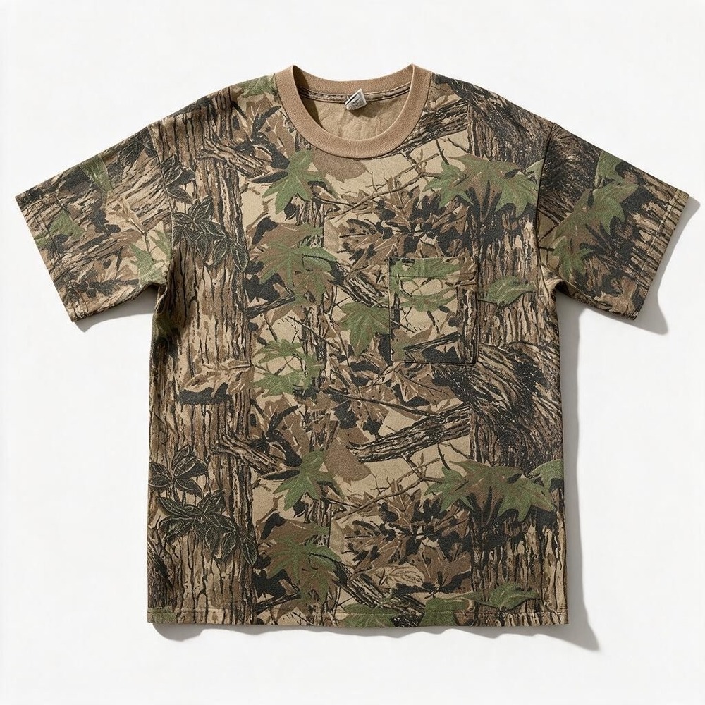 LiberTee's Pocket T-Shirt Mens 2X Brown Camo Excellent Realtree Made in USA